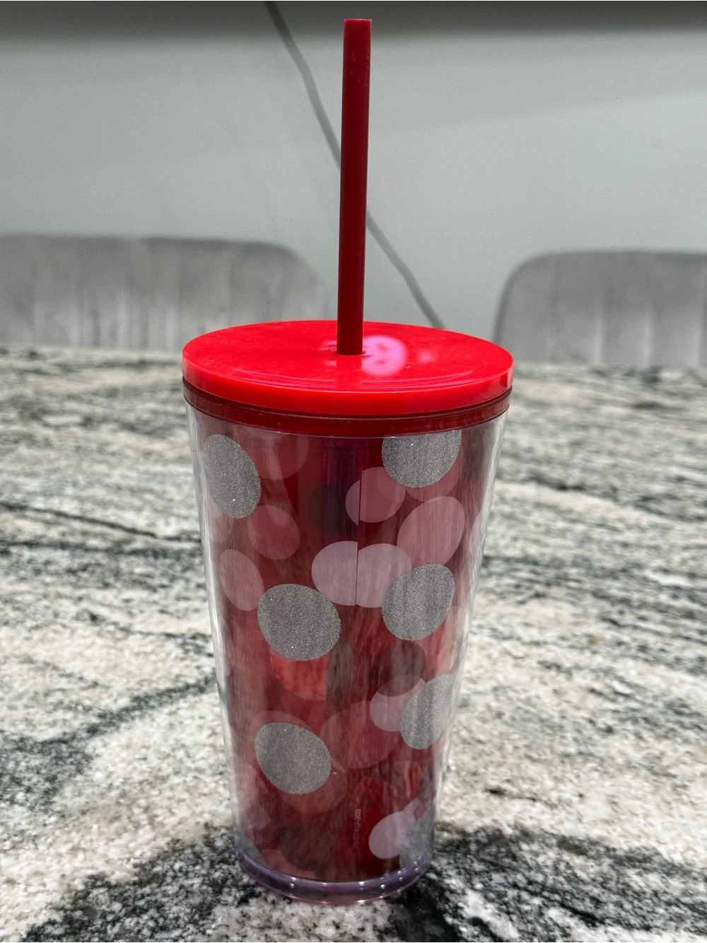 Starbucks Red Polka Dot Insulated Tumbler with Straw